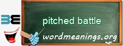 WordMeaning blackboard for pitched battle